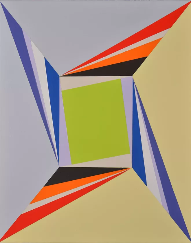Kevin Rhodes is the featured artist for this year’s Moscow Artwalk with work on display at the Third Street Gallery in Moscow City Hall. This piece is titled “Starburst.” Rhodes, formerly of Moscow, lives in Spokane Valley.