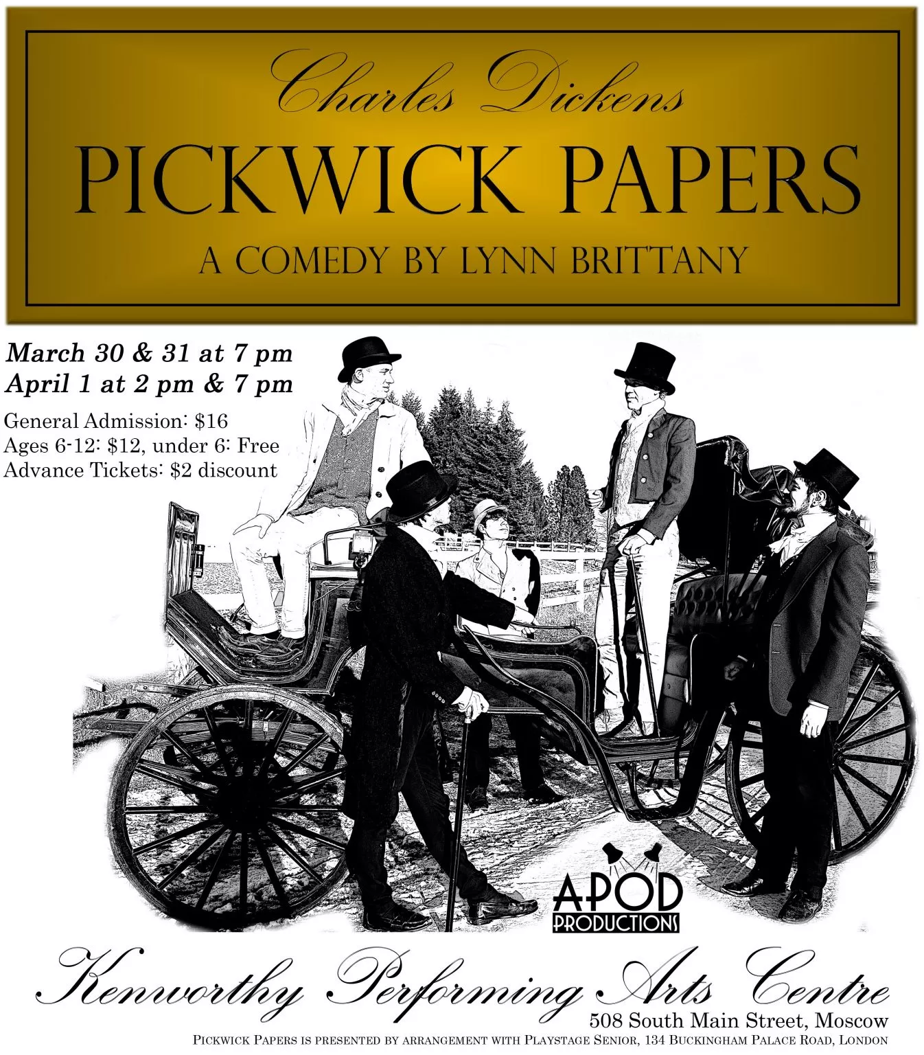 ‘Pickwick Papers’ coming to Kenworthy Performing Arts Lewiston
