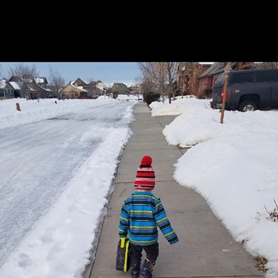 Jackson Schmidt, 20 months, great grandson of Bobbi Schmidt of Cottonwood, Idaho, grabbed his backpack and decided it was time to go to school. Jackson is the son of Ryan and Jade Schmidt of Bozeman, Montana. Jackson's mother, Jade, took the picture in Bozeman, Montana on March 6, 2018.