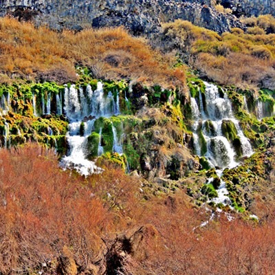 This waterfall photo was taken by Leif Hoffmann (Clarkston, WA) in Thousand Springs State Park on March 29, 2018 while showing some natural wonders of Southern Idaho to his parents visiting from Germany.