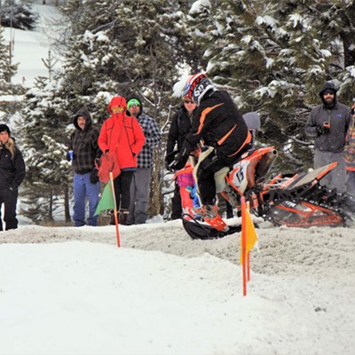 Snow bike racing in McCall, Idaho, on Jan. 27, 2018. Mary Hayward of Clarkston captured the shot.