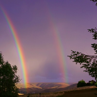 Double Rainbow Over Asotin, Taken from Clarkston Heights @ 8:30pm, 6-14-2016
    Take by Tom Jordan