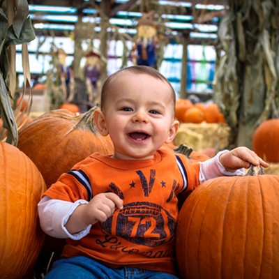 Matthew Walk's first pumpkin, taken on his first birthday at Hayes Produce in Clarkston. Matthew is the son of David and Leslie Walk. David snapped the photo Oct. 29.