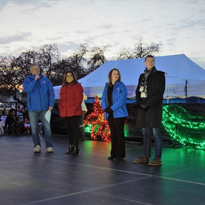 The KLEW News Crew hosted the Lighting for the Lokamotive Park Ceremony. Mary Hayward of Clarkston took this shot November 23, 2019.