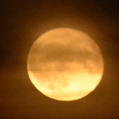 The full moon shining bright near Winchester on September 14.