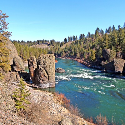 This image of the Bowl & Pitcher area of the Riverside State Park was taken on March 13, 2021 by Leif Hoffmann (Clarkston, WA) while going for a hike with family.