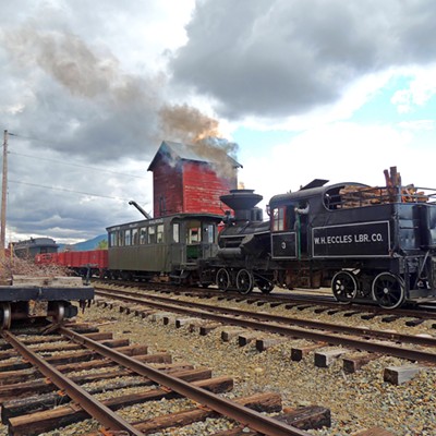 This photo of the Sumpter Valley Railroad was taken by Leif Hoffmann (Clarkston, WA) at the McEwen Depot in Eastern Oregon on May 23, 2021, while getting ready to board the steam train. The train travels regularly in the summer from the McEwen Depot to the Sumpter Depot and is located along the Elkhorn Scenic Byway near Baker City, Oregon.