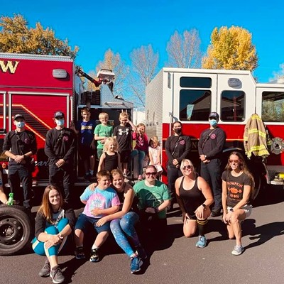 Members of the Moscow Volunteer Fire Department, Strolling Like a Mother, Sherry Garcia Elite Fitness, FarmGirlFit, Fit101, Tapped, and other members of the community came together (many not pictured above) for the Flip Off Childhood Cancer tire flip challenge, raising $1,100 for the American Childhood Cancer Organization of the Inland Northwest. The original goal of this challenge was to flip a tire for each child in the US that would be diagnosed with cancer this September: 1,290 (43 a day). Together, they flipped tires 7,165 times, honoring those that will be diagnosed, those that are currently fighting, and those that have fought.