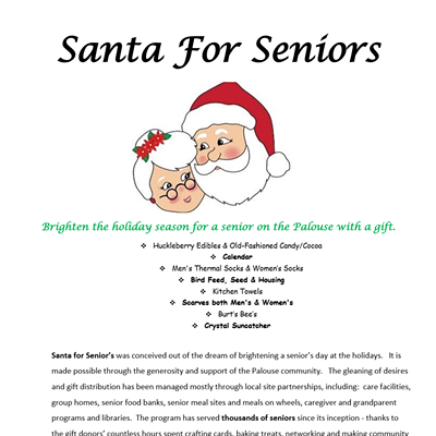 Santa for Seniors explanation