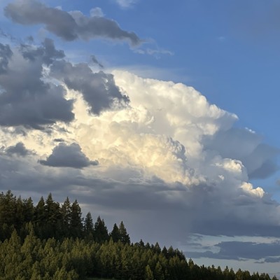 Taken on Tuesday evening May 2 as the thunderheads began to take shape. We are east of Moscow looking to the east toward Montana. The rain and lighting were interesting later in the evening.