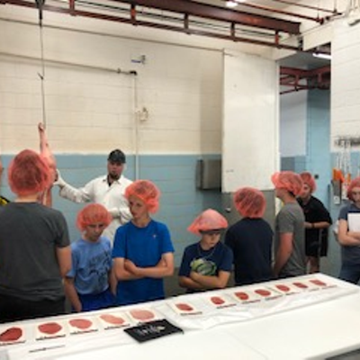 The Mountain View 4H Swine Club took a tour of the Vandal Meat Lab on June 12, 2019. The tour was lead by James Nasados, Vandal Brand Meats lab manager, who taught us about meat processing.