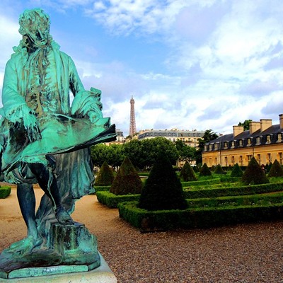 View from the H&ocirc;tel national des Invalides towards the Eiffel Tower in Paris