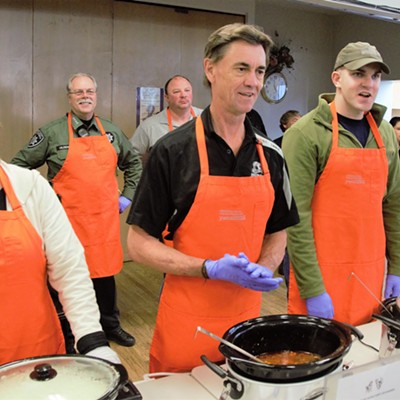 On Feb 23, 2017, the Asotin and Garfield Co. Sheriff's Dept., Clarkston and Lewiston PD & FD, all took part in serving soup to the many that turned out in support of the YWCA fundraiser. Soup was served in bowls made by the YWCA members and was taken home for donation given.