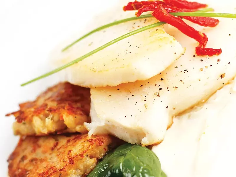 A Chilean Sea Bass dish at Masselow's - YOUNG KWAK