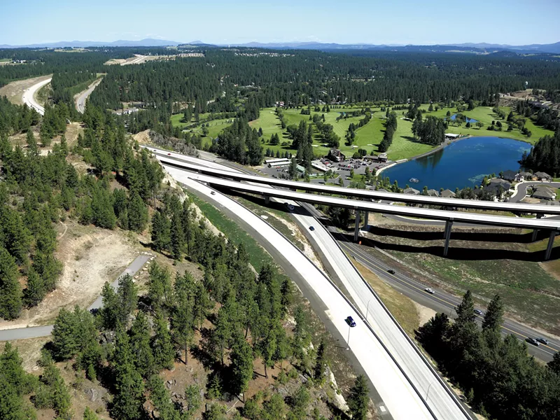 A completed portion of the North-South Freeway. - WSDOT
