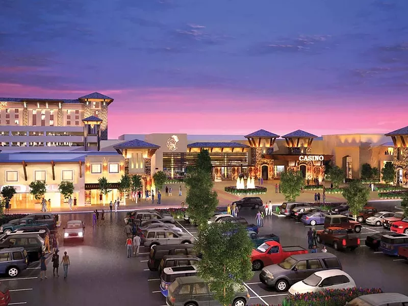 A rendering of the Spokane tribe's proposed casino in Airway Heights.