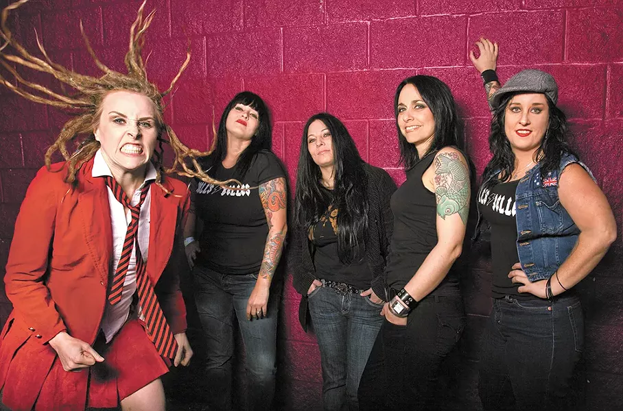 Adrian Conner, left, leads one of the first all-female tribute acts.