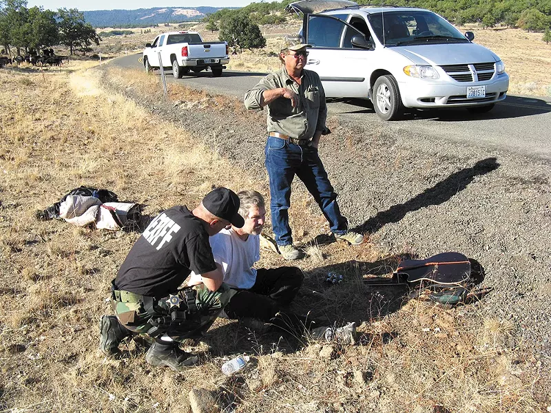 After a three-day manhunt, deputies captured Phillip Paul, then a patient at Eastern State Hospital, in the Goldendale, Wash., area. - SPOKANE COUNTY SHERIFF'S OFFICE