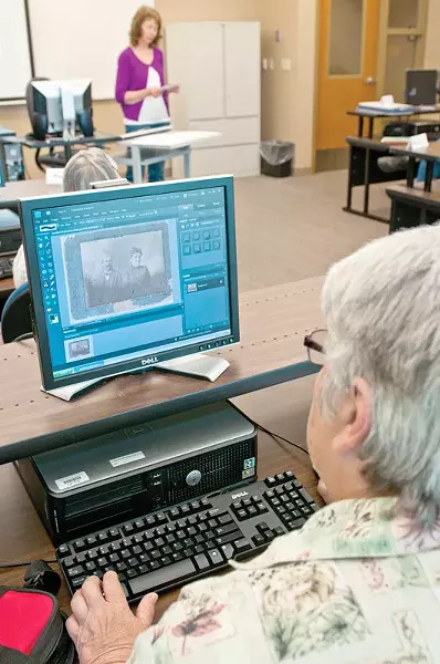 Ardis Storms loves doing genealogy on the Internet. "I didnt know if I was capable of learning all this stuff..." - AMY HUNTER