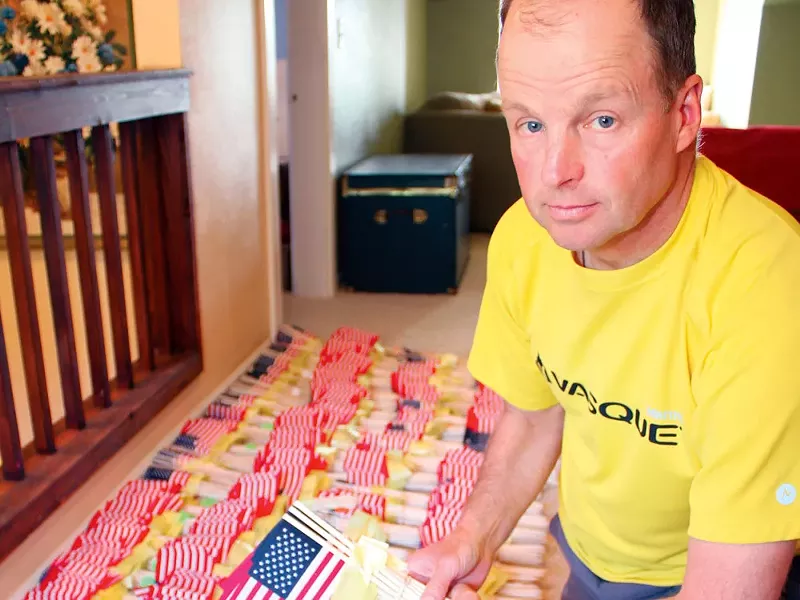 Army veteran Mike Ehredt has been running since May 1 to honor fallen soldiers.