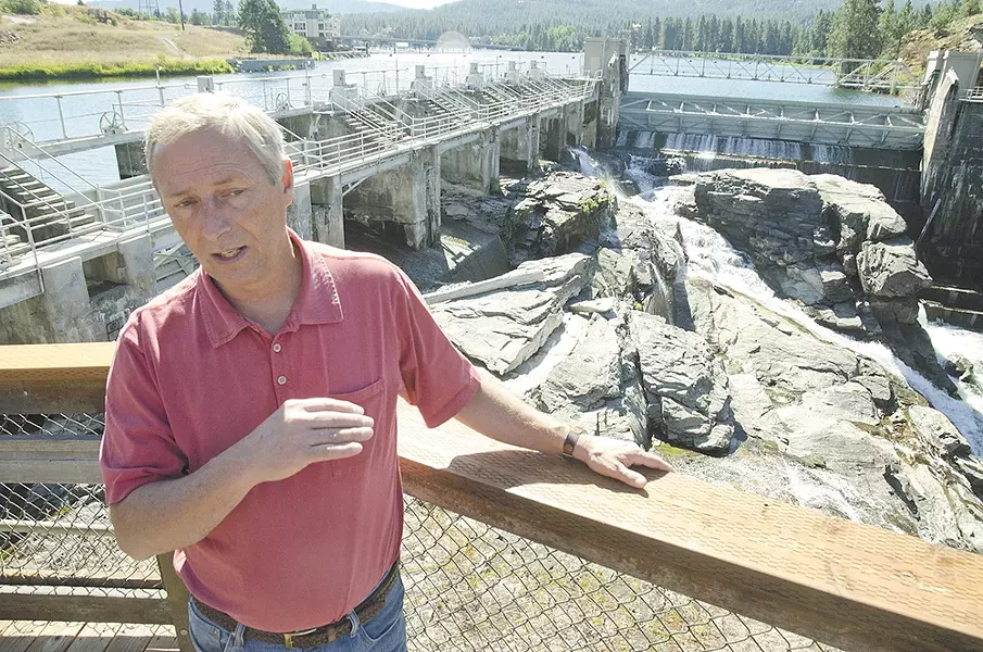 Avista’s Speed Fitzhugh says a 2009 license now determines how much water passes through the Post Falls dam. - JACOB JONES