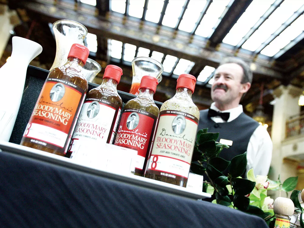 Banquets Bartender Bill Burke waits for customers at the Bloody Mary bar, during the Champagne Sunday brunch at the Davenport Hotel. - YOUNG KWAK