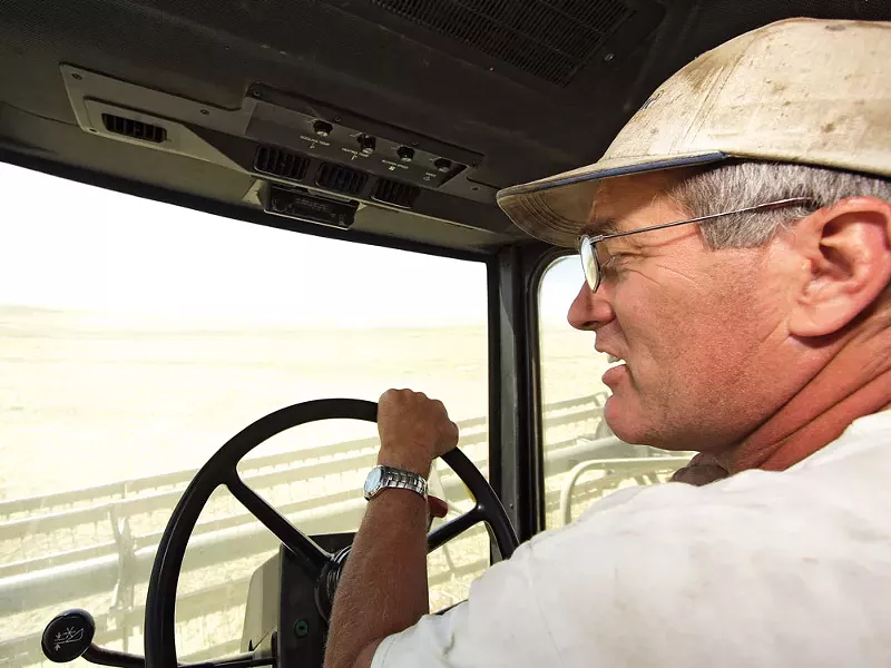 Ben Barstow has another 30,000 bushels of wheat to sell — and prices are rising. - YOUNG KWAK