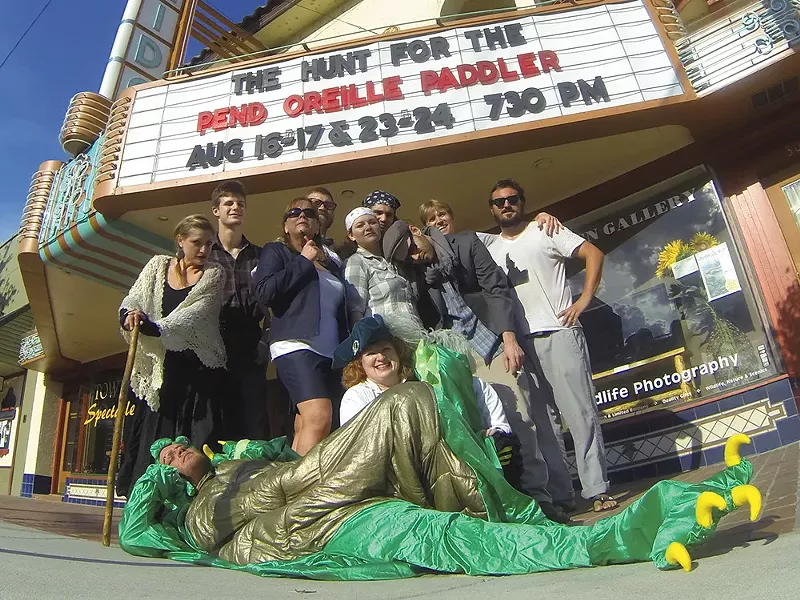 Ben Olson, far right, and the cast of The Hunt for the Pend Oreille Paddler.