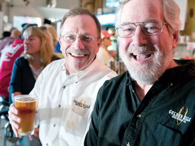 Bernie Duenwald (left) and Jim Reiha, with their newest beer, Em's Easy. - AMY HUNTER
