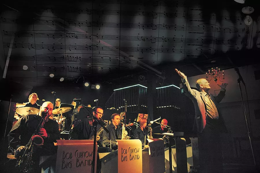Bob Curnow directing his jazz band at the Big Dipper. - KRISTEN BLACK