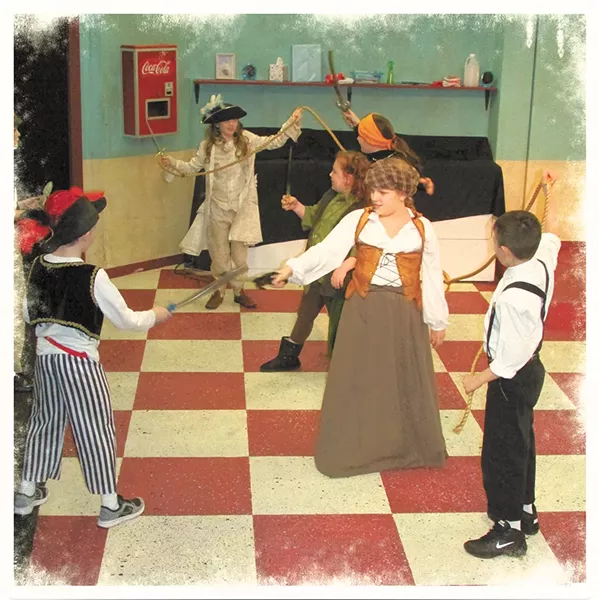 Children perform in the Civic's "Play in a Week" Chronicles of Narnia camp.