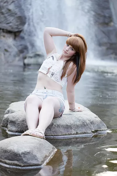 Clothing (except jean shorts) and jewelry by Gianna Morrill. Model: Amber Logsdon - YOUNG KWAK