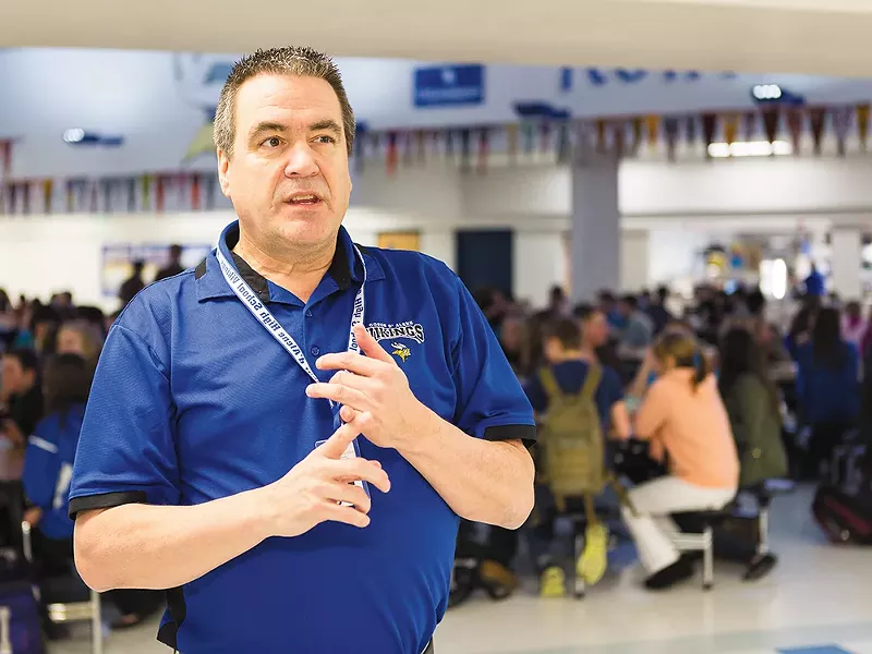 Coeur d\'Alene High School Principal Warren Olson says the school may install new security measures. - STEPHEN SCHLANGE