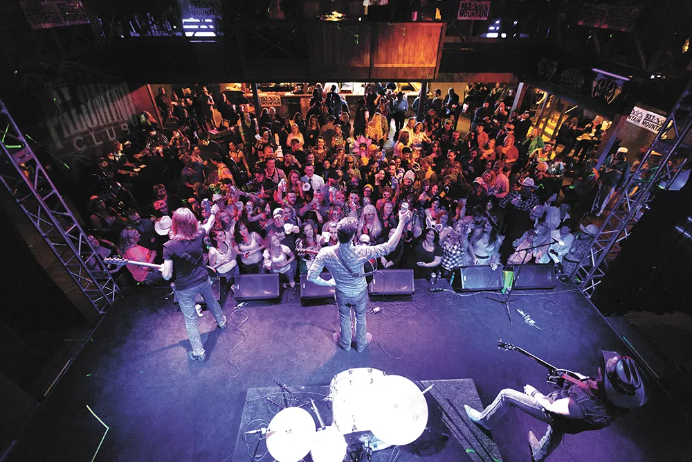Country singer Jon Pardi, center, performs with his band the All Nighters at the Palomino Club last Saturday. - YOUNG KWAK