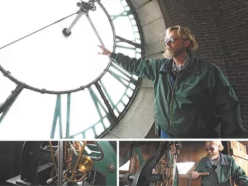 Dave Randolph has tended Riverfront Park\'s clock tower for more than half his life. - YOUNG KWAK