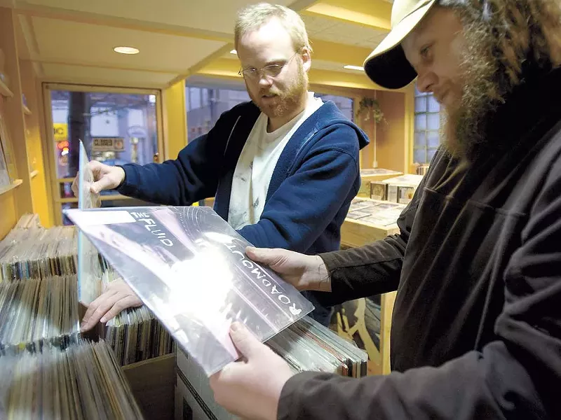 Deadbeat Records owners Zachary Johnson (left) and Brandon Rowley. - KEVIN QUINN