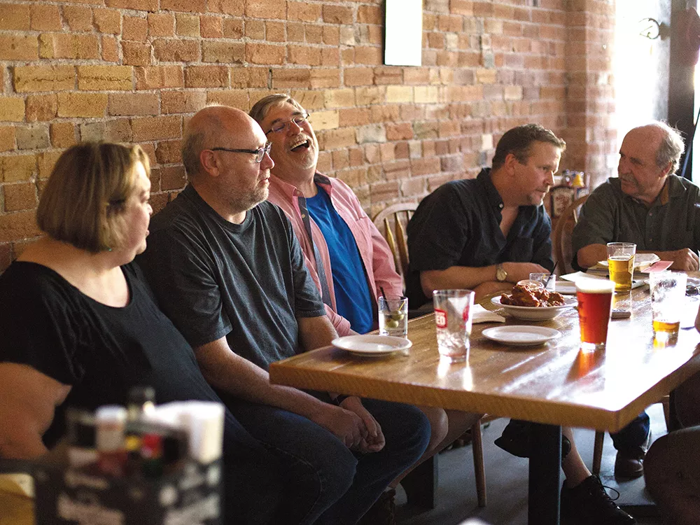 Eastern Washington University writers and instructors (left to right): Natalie Kusz, Shawn Vestal, Christopher Howell, Sam Ligon and Lohn Keeble. - YOUNG KWAK