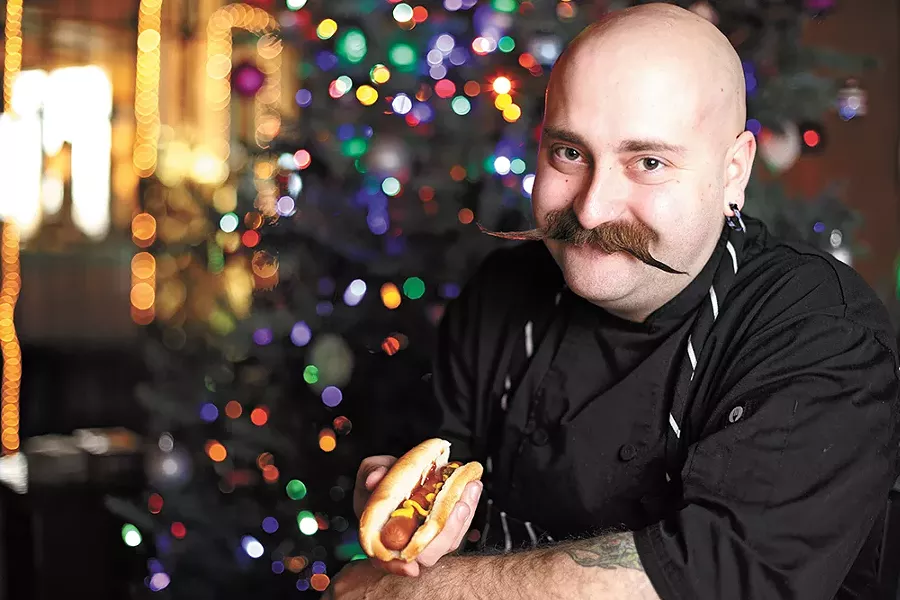 Every Christmas No-Li Brewhouse Chef Branden Moreau grabs a gas station hot dog. - YOUNG KWAK