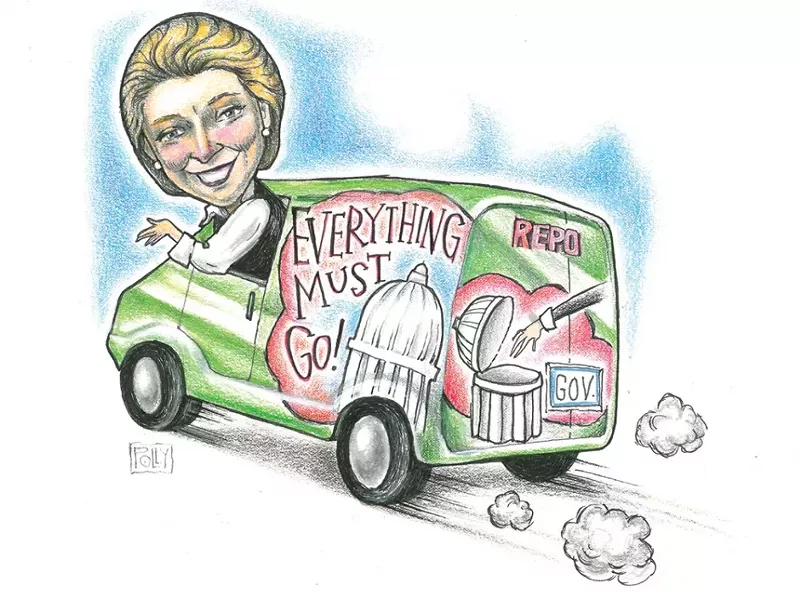 Gov. Chris Gregoire - ILLUSTRATION: POLLY POWELL