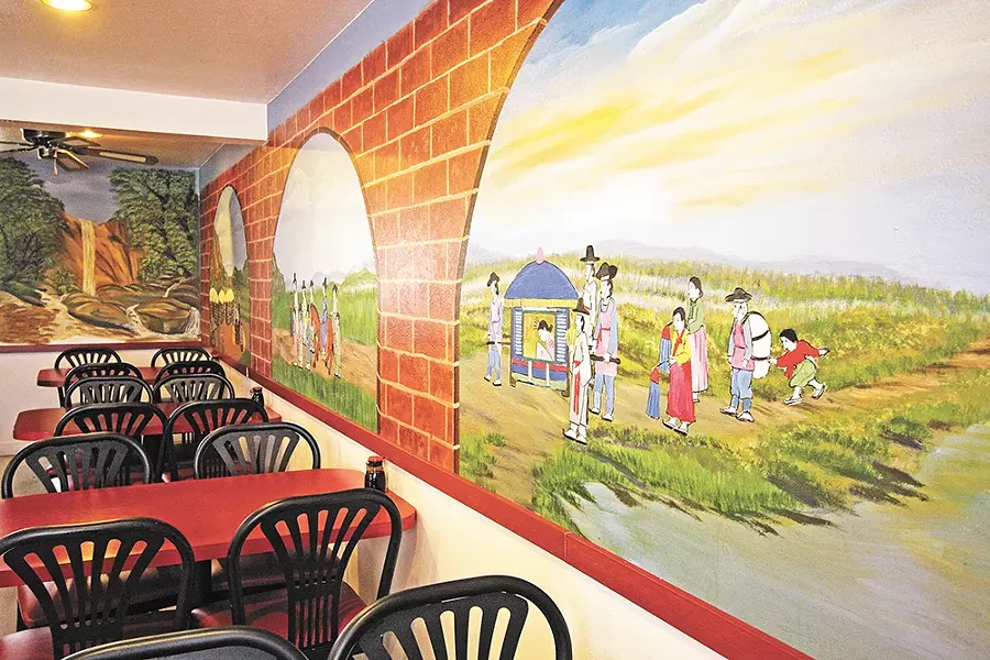 House of Seoul's traditional Korean murals.