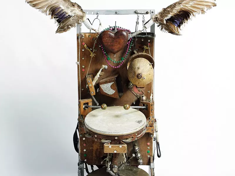 It's called the Portable Powwow Machine One-Man-Band Backpack Percussion Instrument - YOUNG KWAK