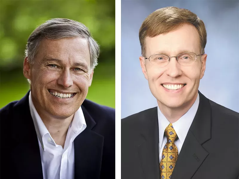 Jay Inslee, left, and Rob McKenna aren’t letting up