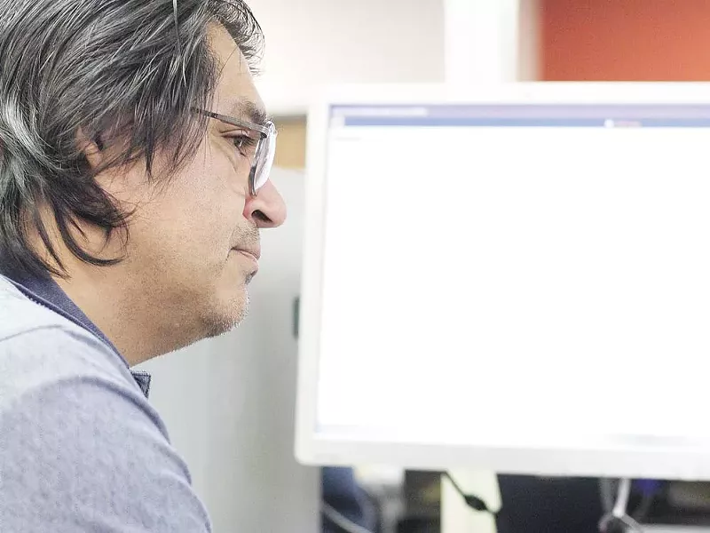 Joe Ortiz, 46, hasn't had a full-time job since August 2008. Last week he was at WorkSource, trying to find work. - YOUNG KWAK