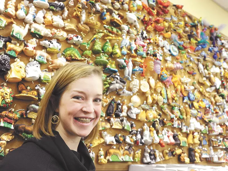 Katherine Merck of Old World Christmas with about 1,000 creations from her family’s company. - CHRISTIAN WILSON