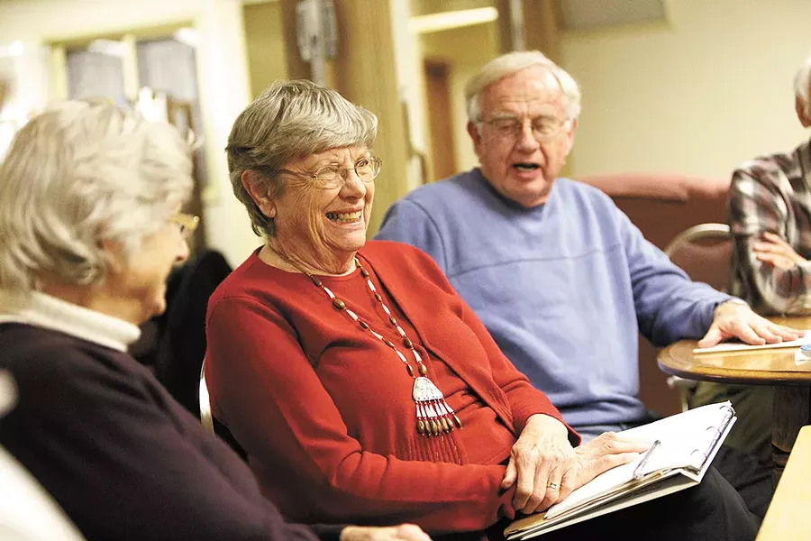 Lee Smith, Kay Yates and Roy Colver at last week's meeting. - YOUNG KWAK