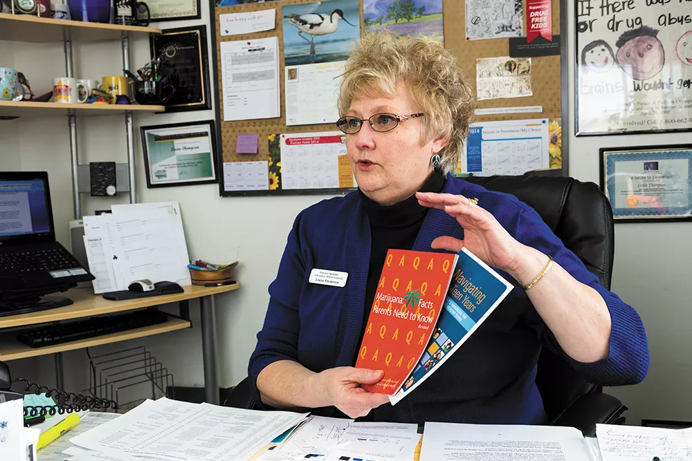 Linda Thompson, executive director of the Greater Spokane Substance Abuse Council: "This is all new territory." - STEPHEN SCHLANGE