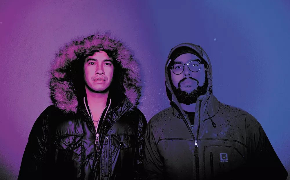 Local synth pop duo Crystalline, with Matthew Bogue (left) and Tobias Hendrickson, releases its first EP on tape this weekend. - KRISTEN BLACK