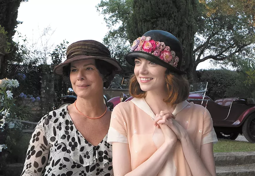Marcia Gay Harden (left) and Emma Stone in Woody Allen's latest.