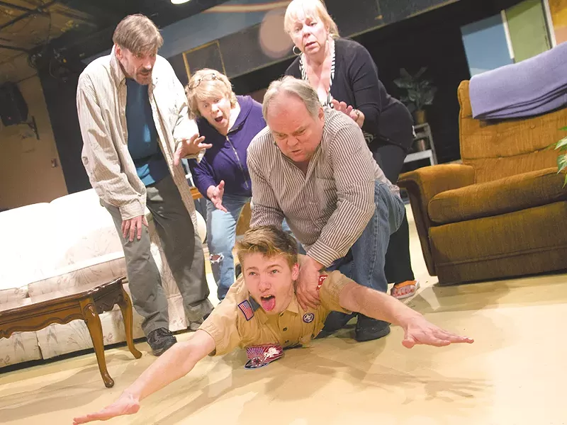 Maxim Chumov, as Levi, is choked by Ron Ford in \"Seeds of Change.\" - JENNIFER DEBARROS