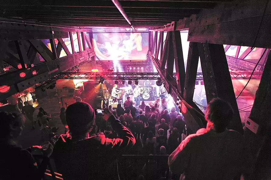 Moon Taxi jams out at the Hive last Thursday. - MIKE MCCALL
